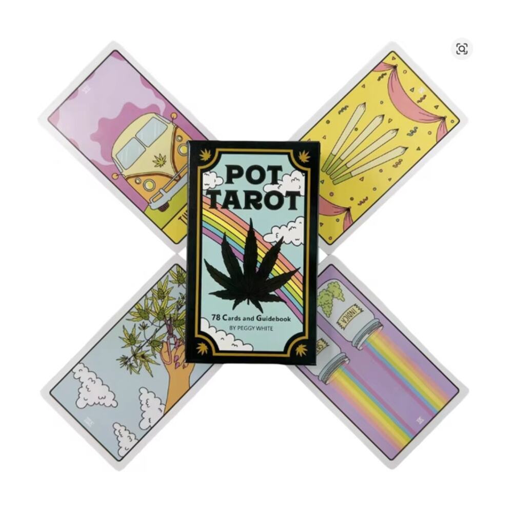 Pot Tarot Deck by Peggy White – 78 Psychedelic Cannabis-Themed Cards & Guidebook